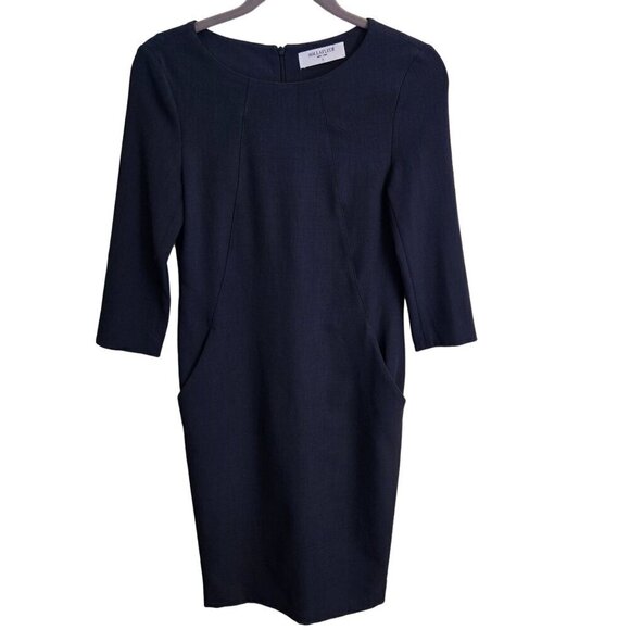 MM Lafleur Etsuko Dress First Green Pockets 3/4 Sleeve Designer Size 2 - Picture 2 of 7